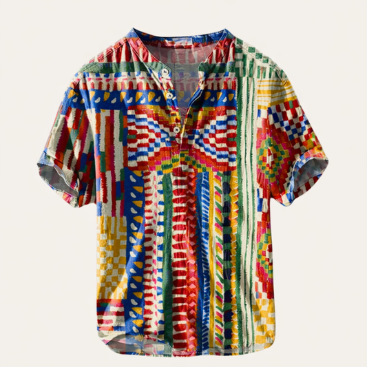 The Crestmoor Men’s HawaiianTropical Button Up Soft Shirt