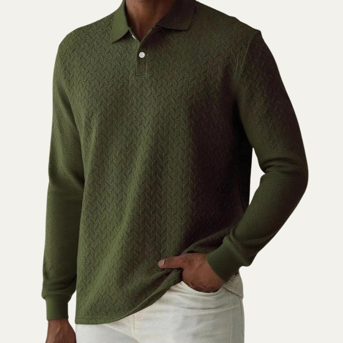 The Argyll Men's Casual Knit Business Polo Sweater