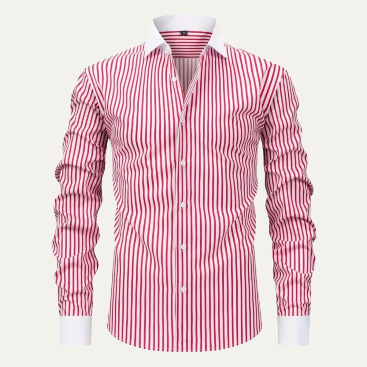 The Cresthill Men’s Slim Fit Striped Button Down Dress Shirt
