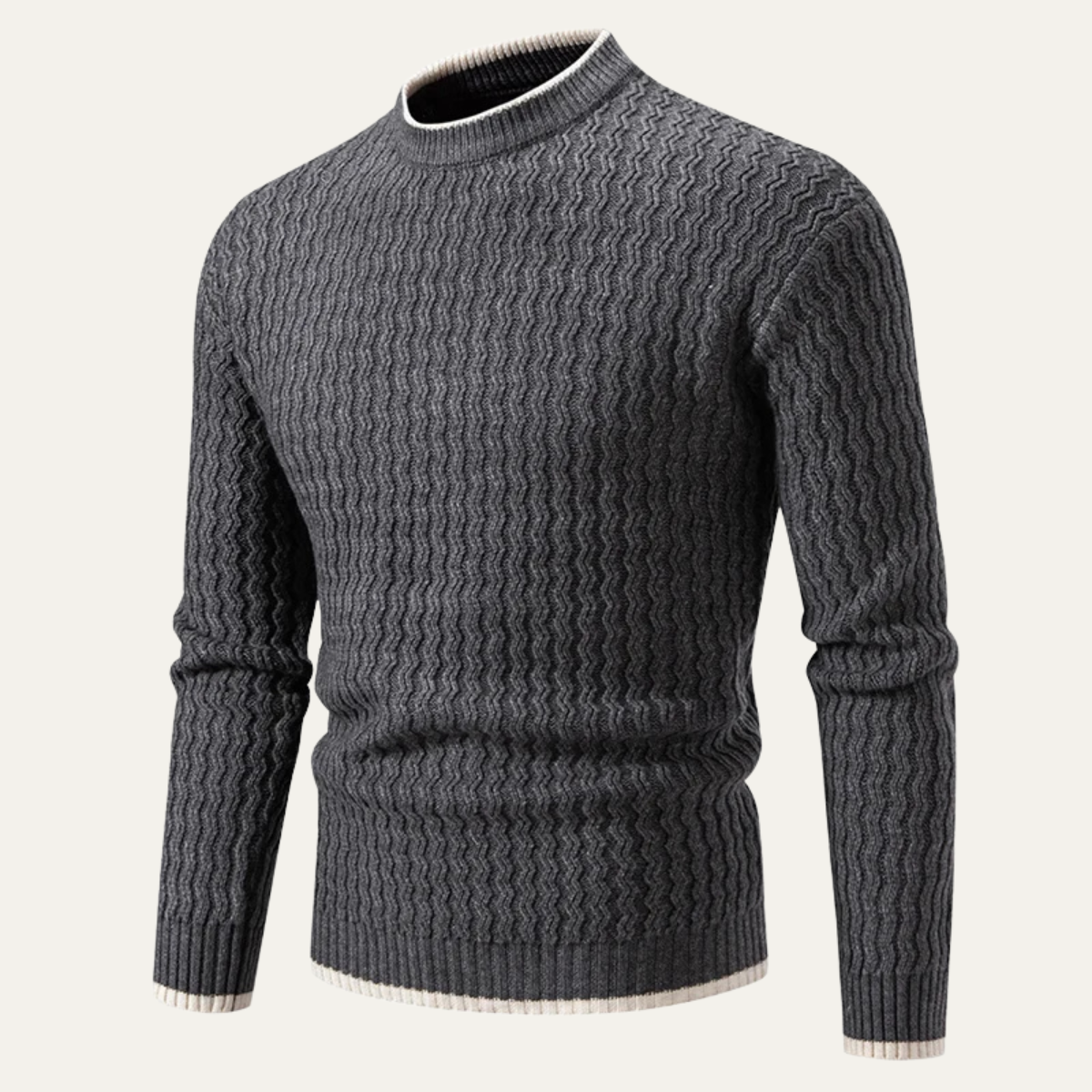The Thornton Men’s Slim Fit Knit Sweater – O Neck Casual Pullover