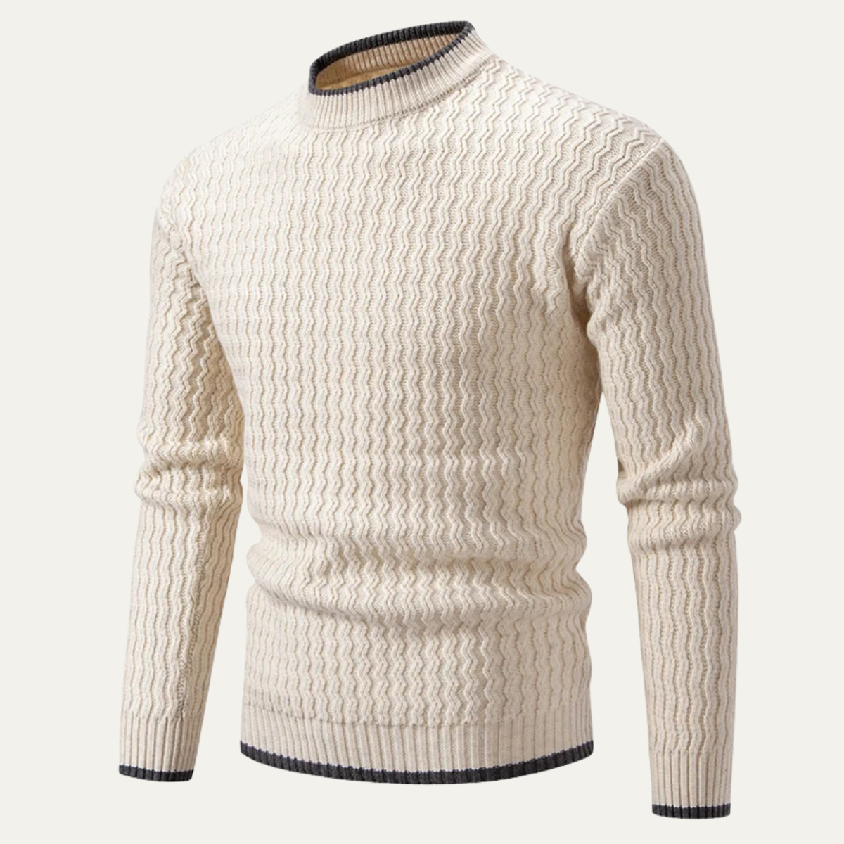 The Thornton Men’s Slim Fit Knit Sweater – O Neck Casual Pullover