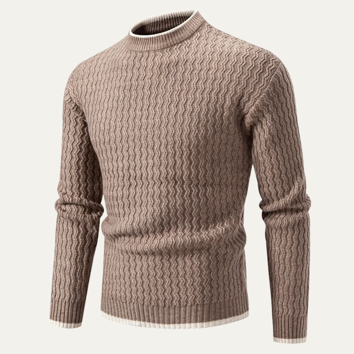 The Thornton Men’s Slim Fit Knit Sweater – O Neck Casual Pullover