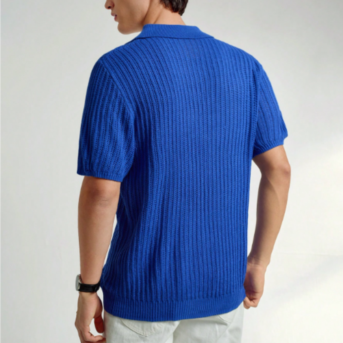 The Darlinghurst Men’s Short Sleeve Knitted Polo Shirt Solid Color Casual Top