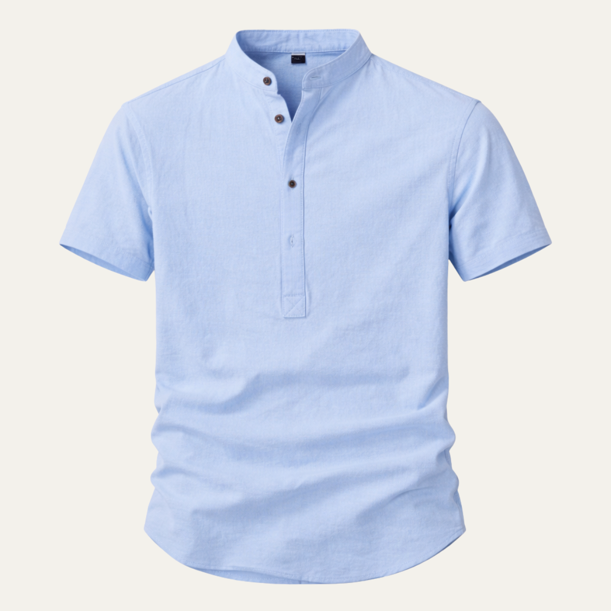 The Brookhaven Men’s Cotton Band Collar Lightweight Shirt