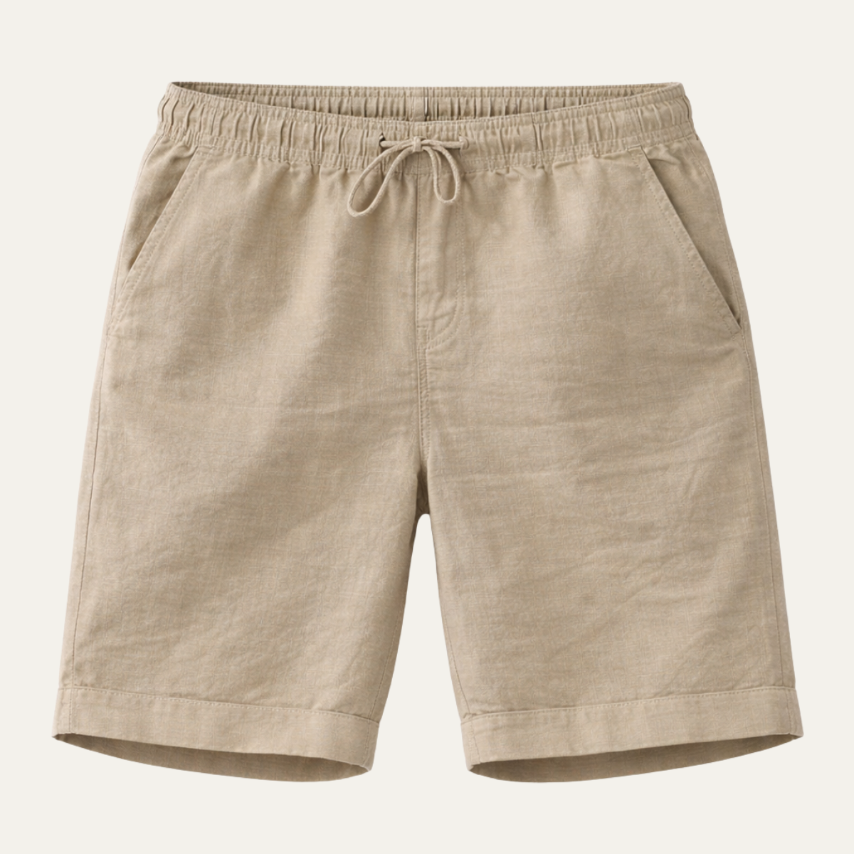 The Glenmore Lane Men’s Elastic Waist Linen Shorts with Pockets