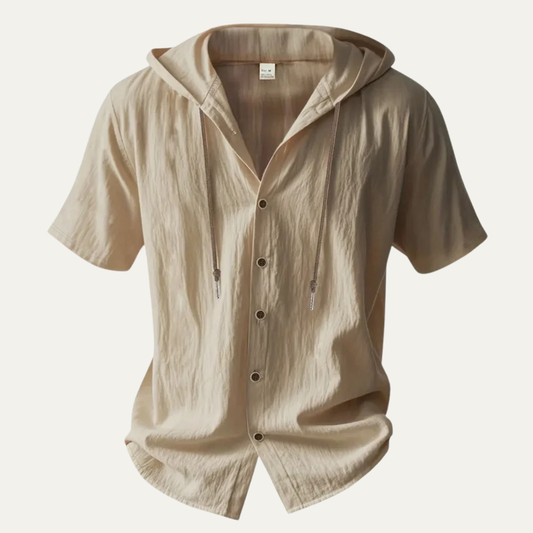 The Fairhaven Ridge Men’s Lightweight Hooded Cotton Linen Shirt