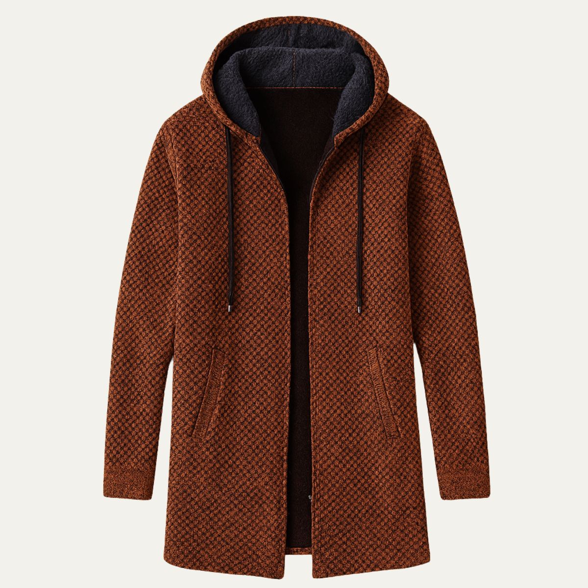 The Copenhagen Hooded Knit Cardigan – Men’s Longline Casual Coat