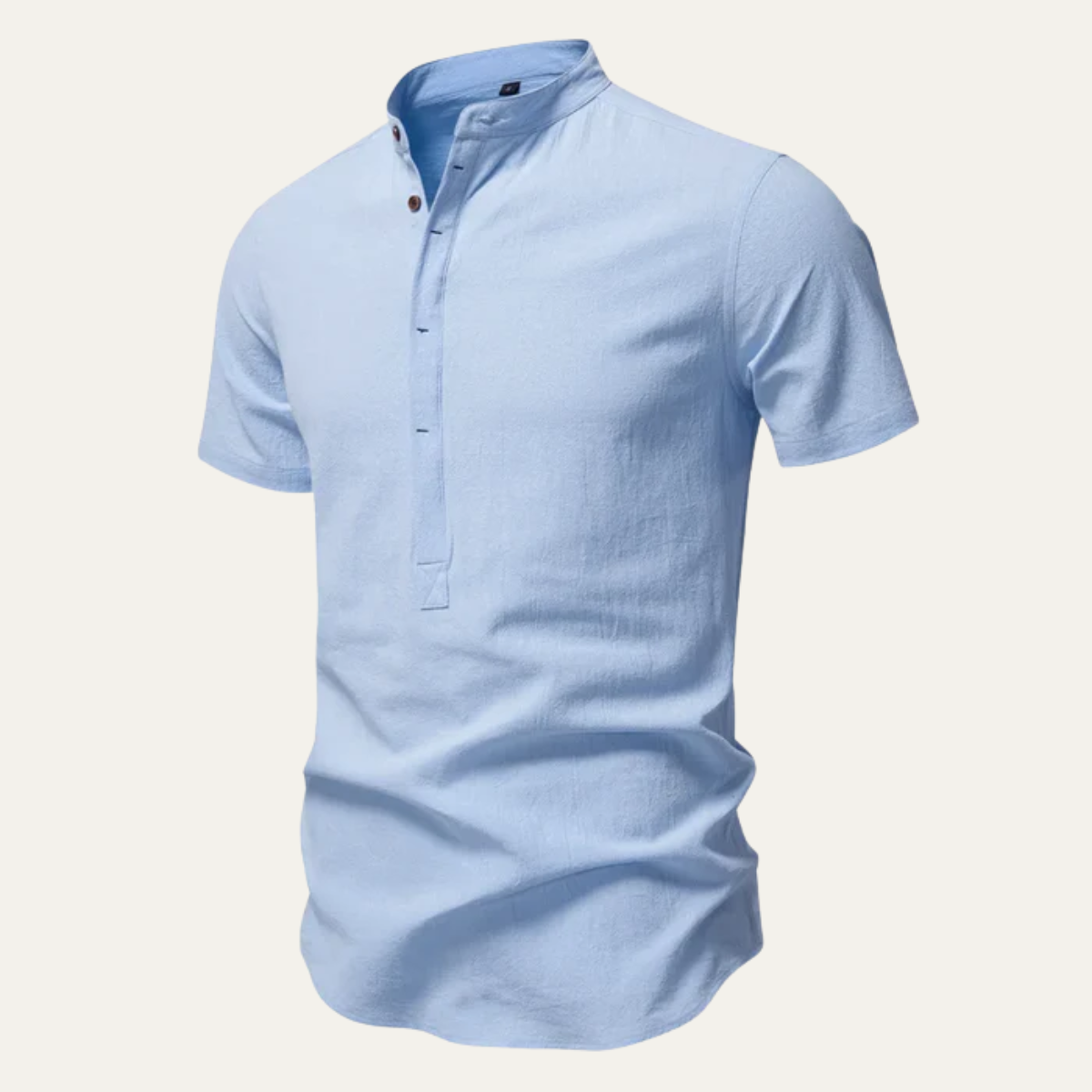 The Brookhaven Men’s Cotton Band Collar Lightweight Shirt