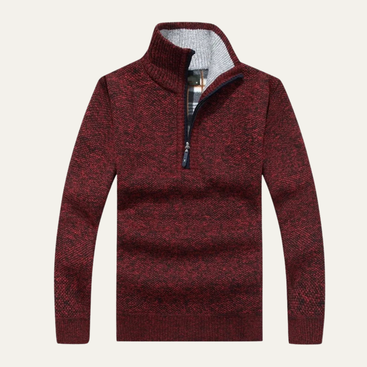 The Bolzano Men’s Fleece Thicker Half Zip Turtleneck Sweater