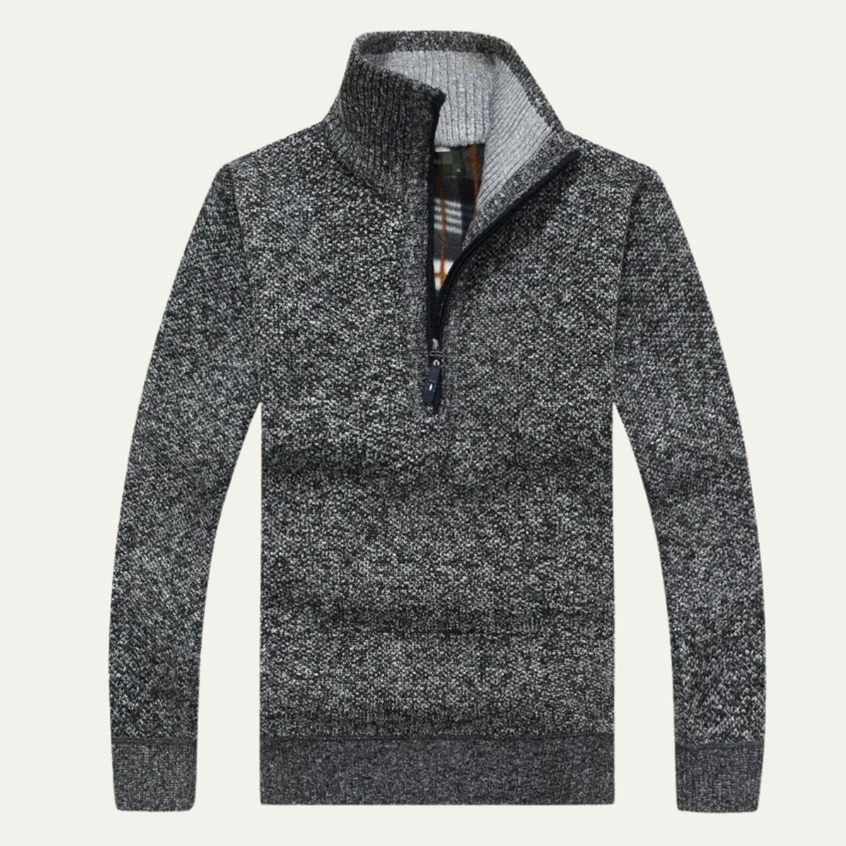 The Bolzano Men’s Fleece Thicker Half Zip Turtleneck Sweater