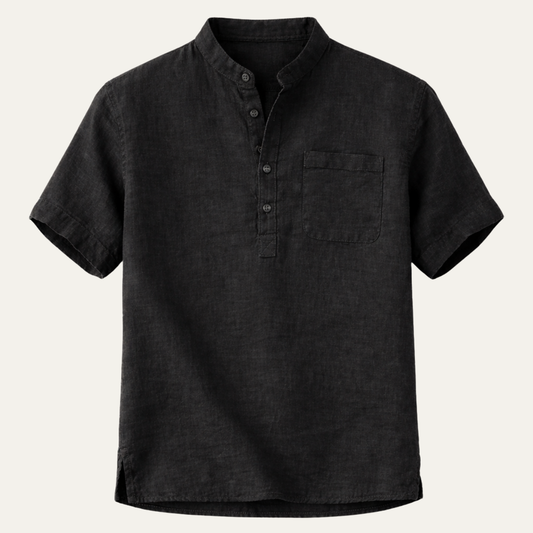 The Crestwood Hill Men’s Lightweight Cotton Linen Henley T Shirt