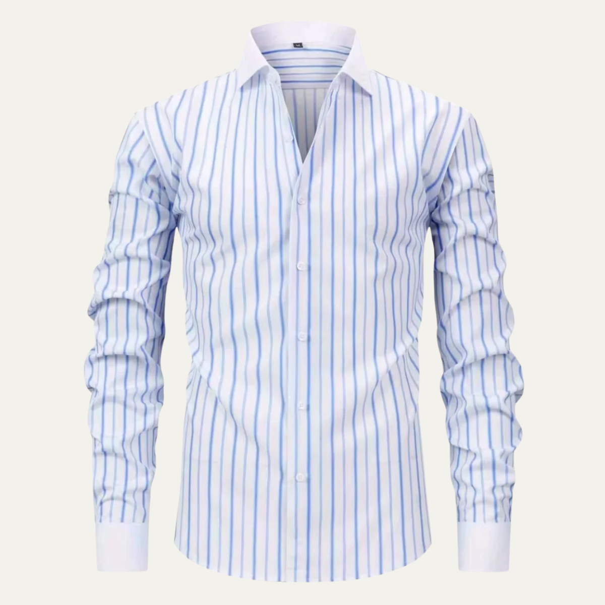 The Cresthill Men’s Slim Fit Striped Button Down Dress Shirt