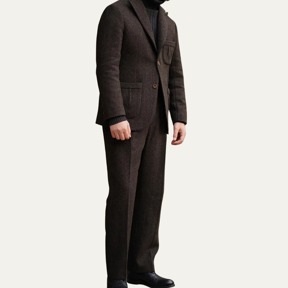 The Willowstone Men’s Tweed Wool Dress Suit Blazer Suit