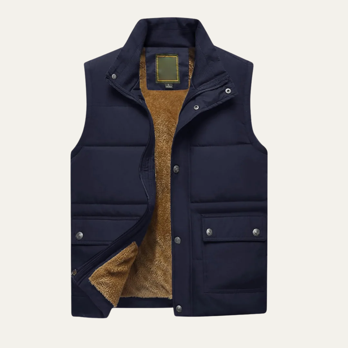The York Men's Winter Puffer Gilet – Warm Fleece Lined Vest with Pockets