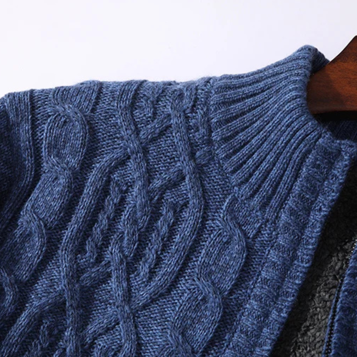 The Wentworth Men’s Thick Wool Fleece Cardigan – Warm Knit Cashmere