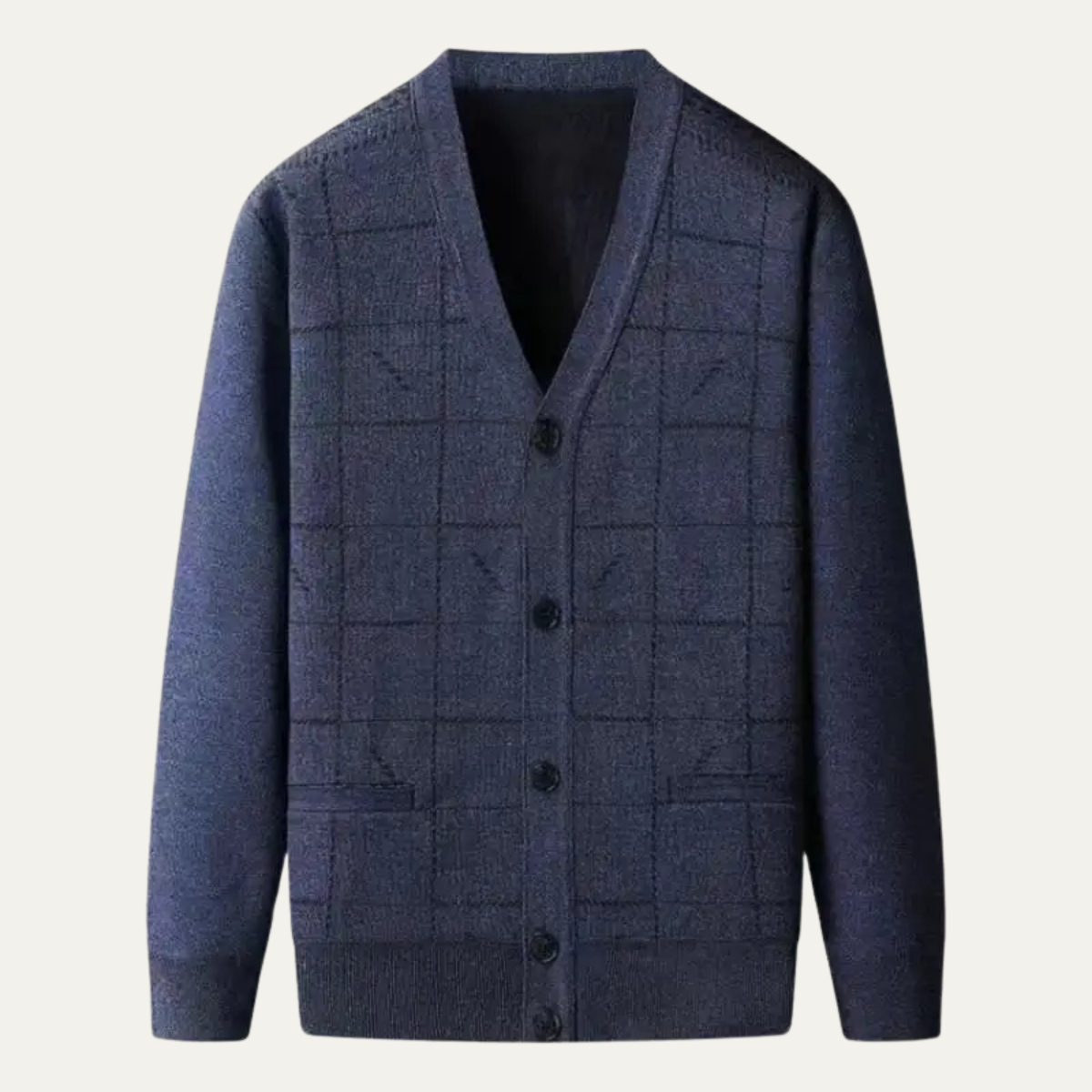 The Barra Men’s V Neck Knit Cardigan with Pockets
