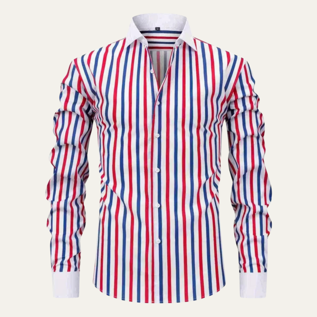 The Cresthill Men’s Slim Fit Striped Button Down Dress Shirt