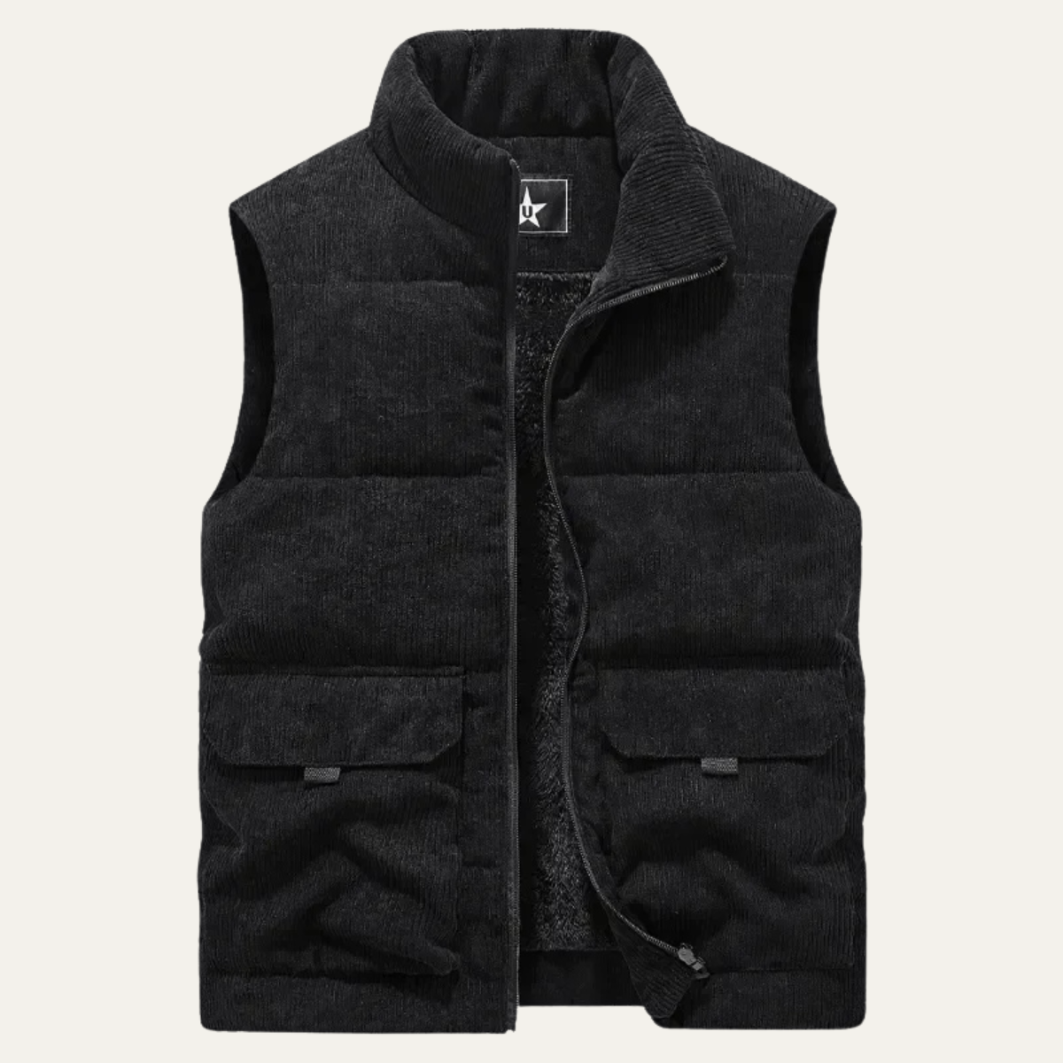 The Sintra Winter Wool Cotton Padded Sleeveless Vest