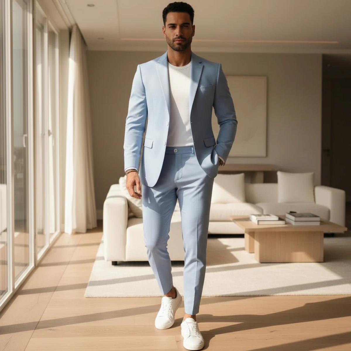 The Brookfield Men’s Slim Fit Suit Set – Modern Blazer and Pants Elegant Set