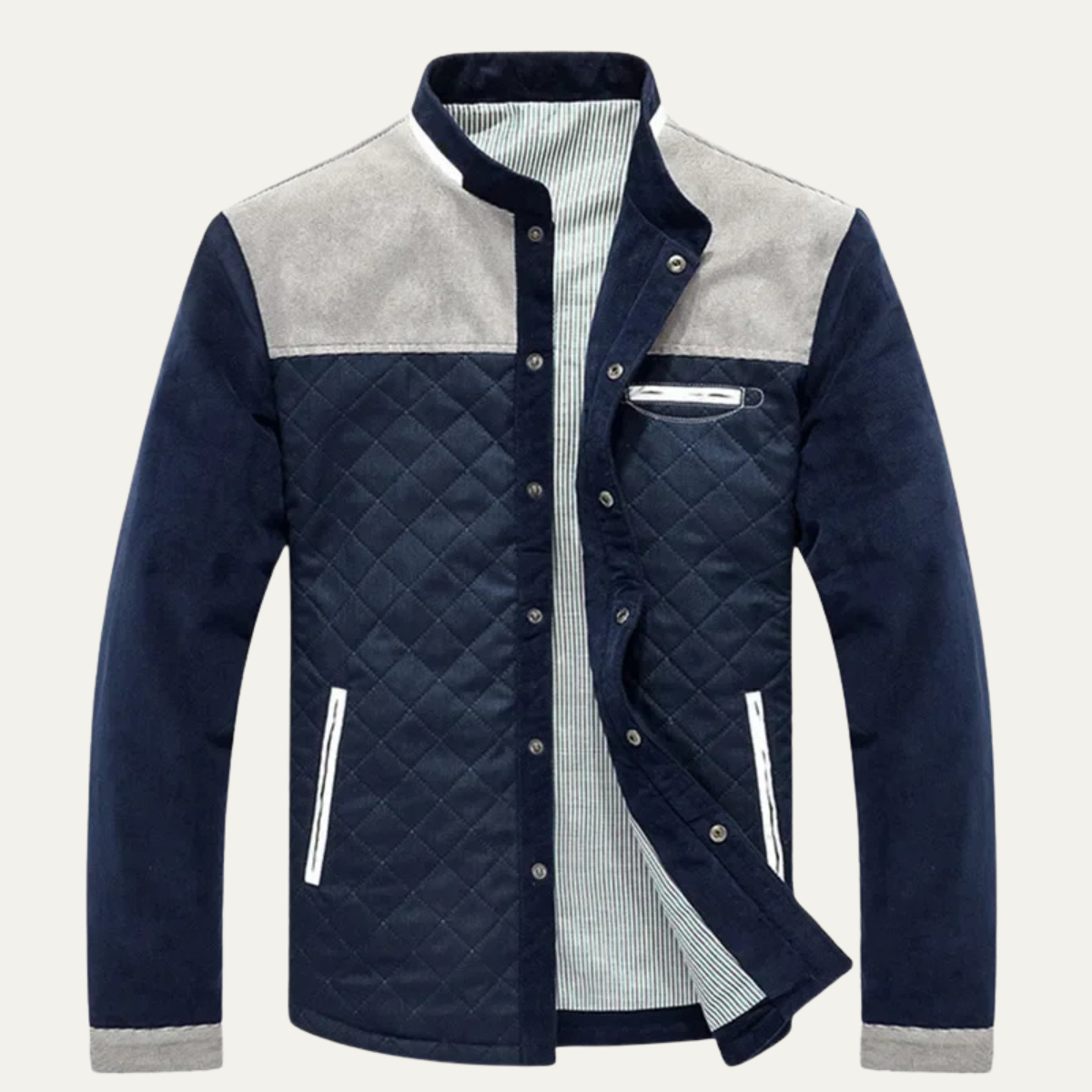 The Walsingham Men’s Lightweight Casual Quilted Bomber Jacket