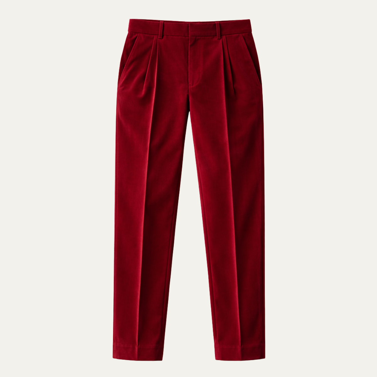 The Garda Porto Men’s Solid Color Velvet Straight Fit Pants