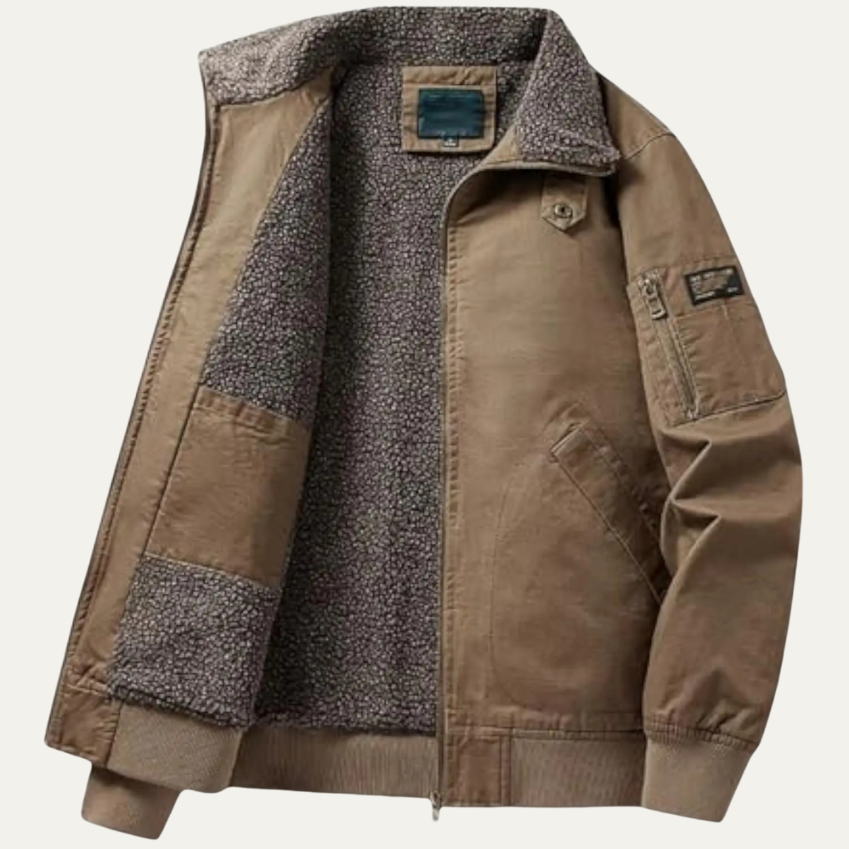 The Wareham Men’s Shearling Line Winter Bomber Jacket