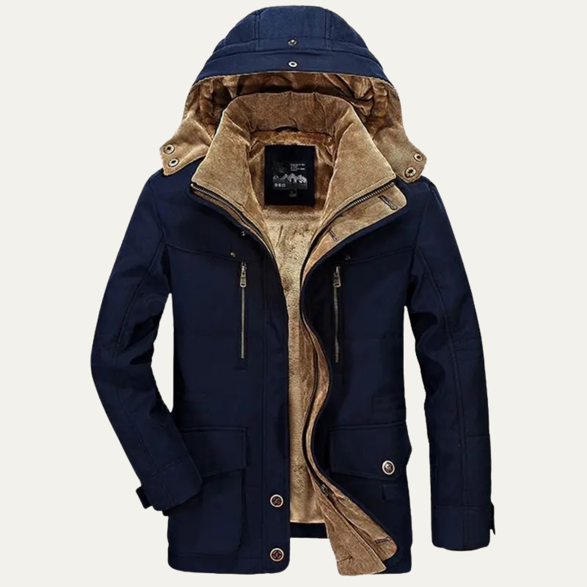 The Ashcroft Men’s Winter Cargo Jacket – Thick Fleece Lined Hooded Coat