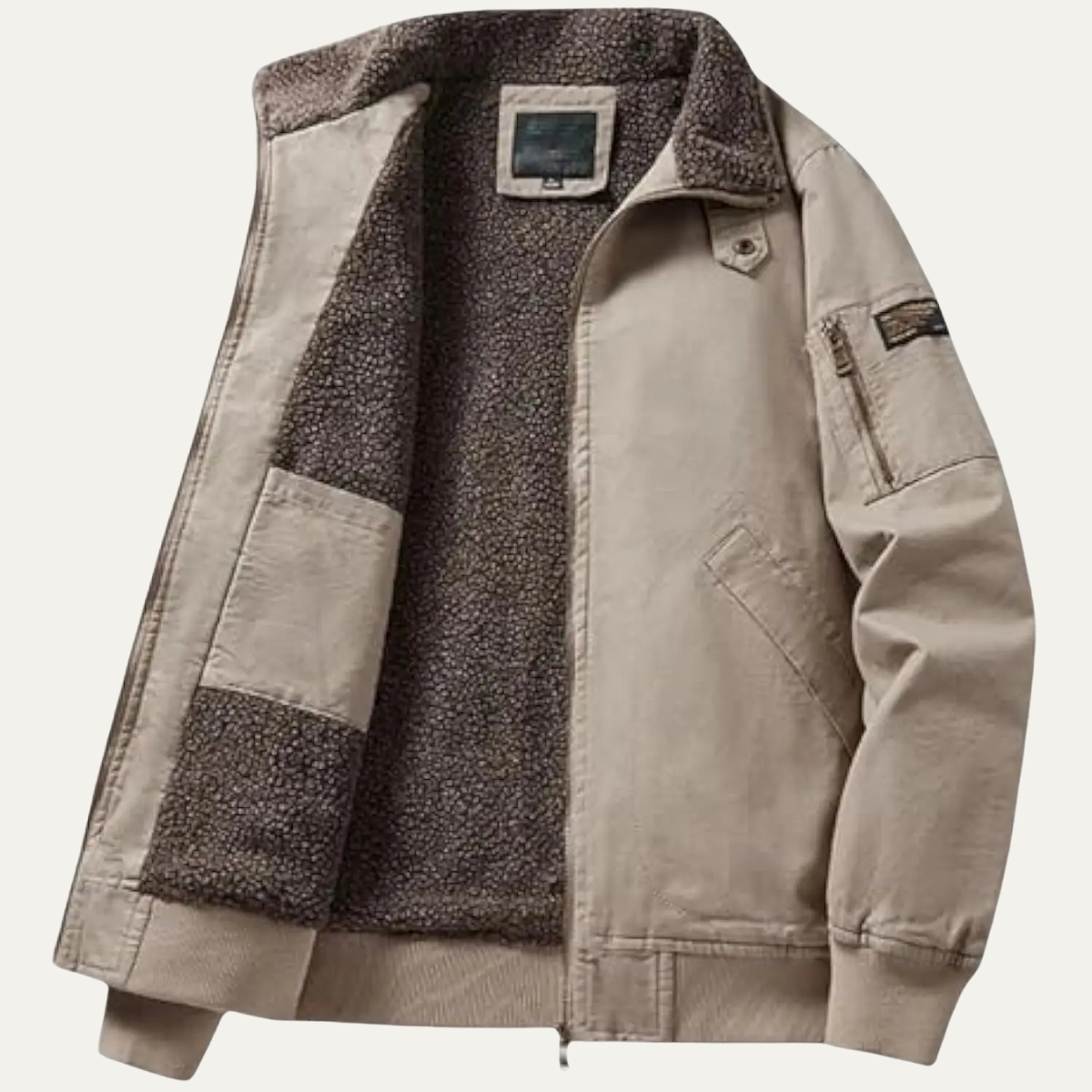 The Wareham Men’s Shearling Line Winter Bomber Jacket