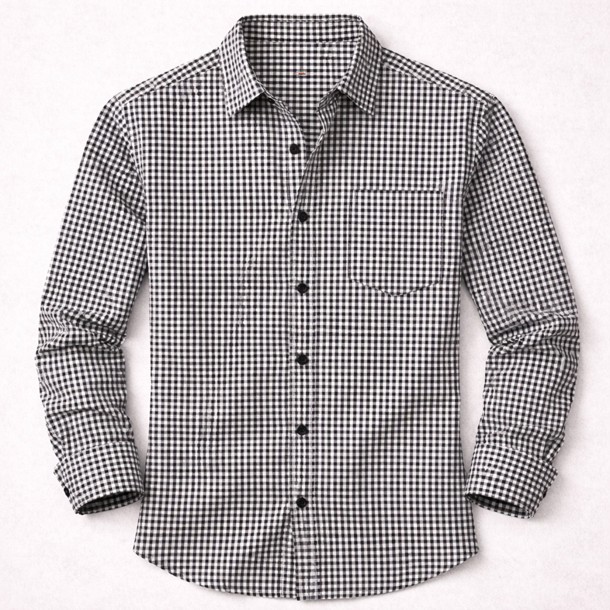 The Varenna Men’s Casual Button Down Checkered Dress Shirt