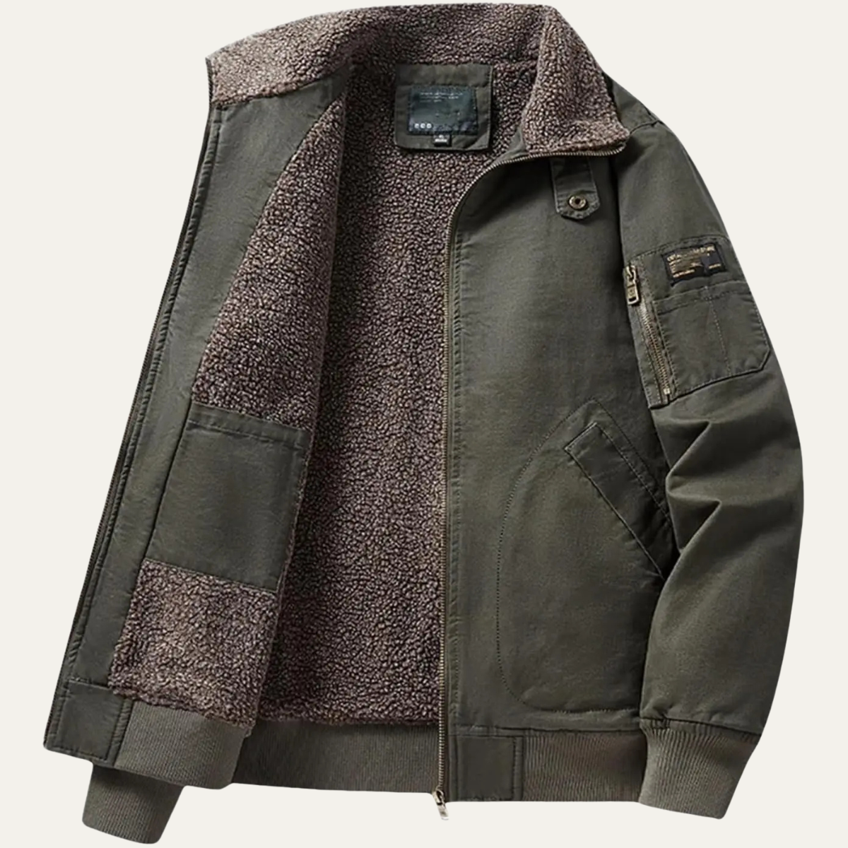 The Wareham Men’s Shearling Line Winter Bomber Jacket