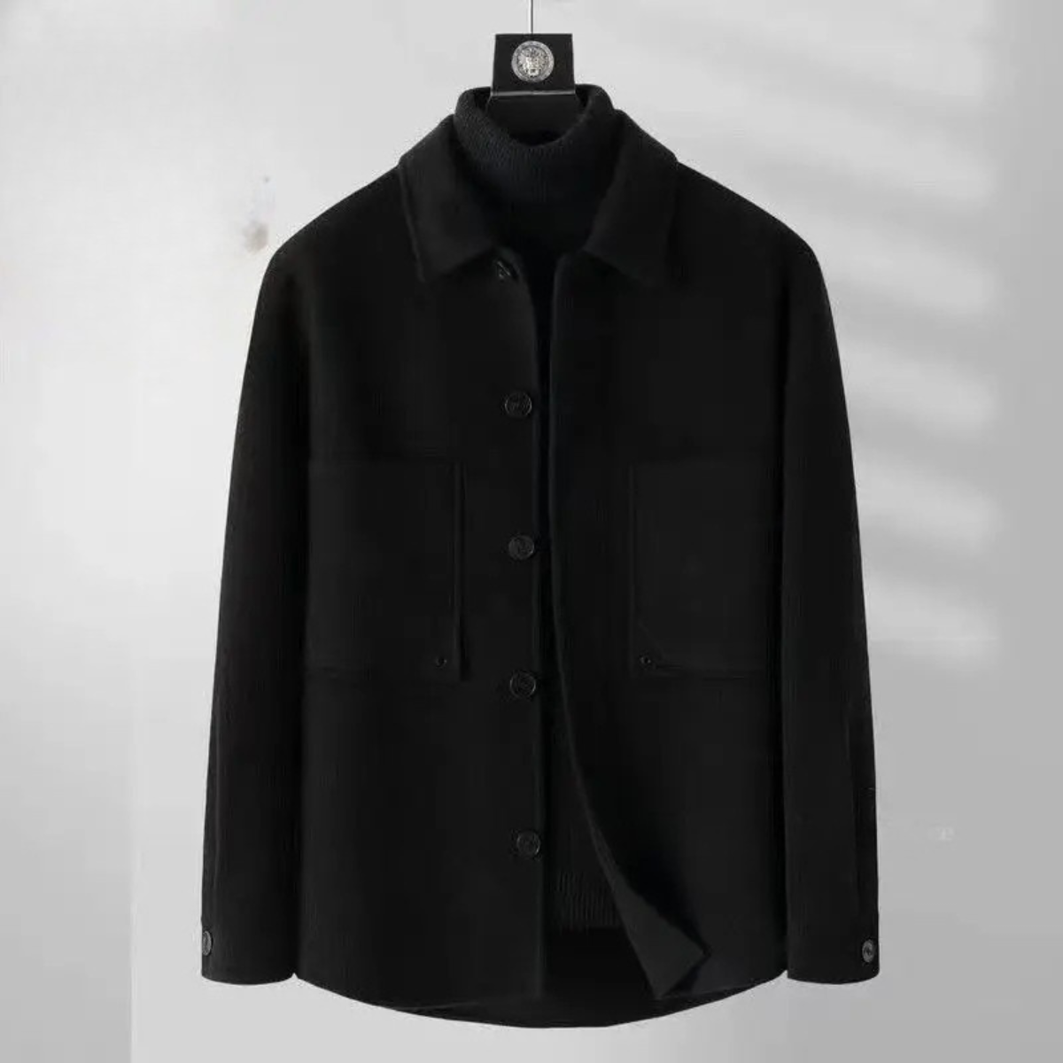 The Millridge Men’s Classic Thick Warm Wool Lapel Button Jacket