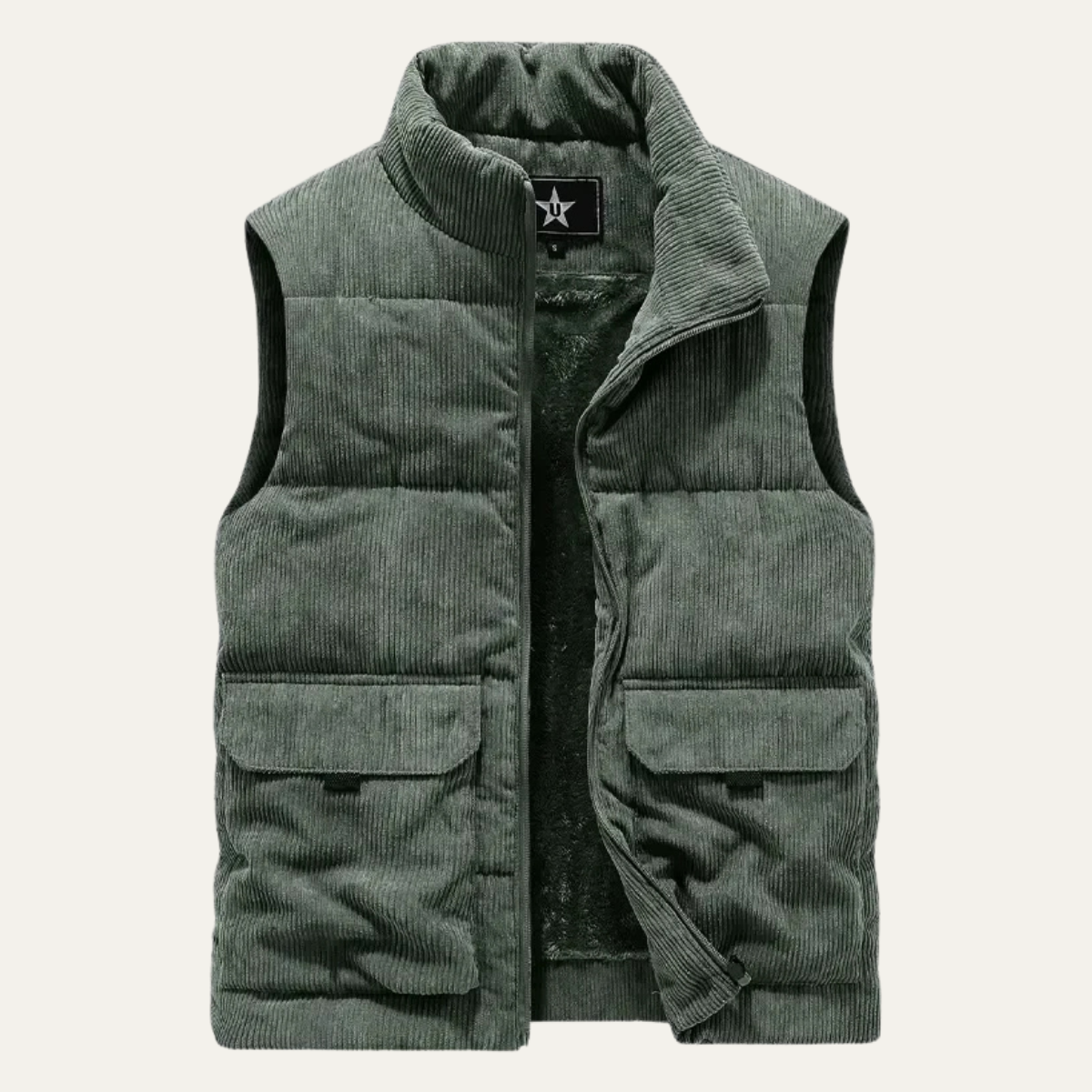 The Sintra Winter Wool Cotton Padded Sleeveless Vest