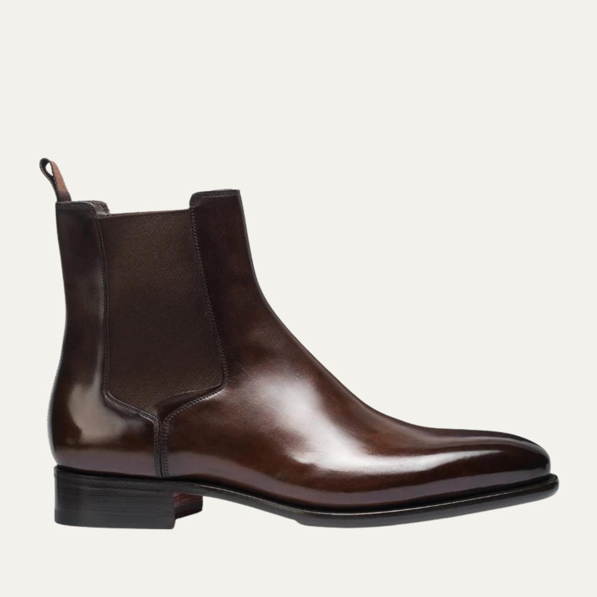The Salerno Men’s Classic Slip On Leather Chelsea Boots – Brown