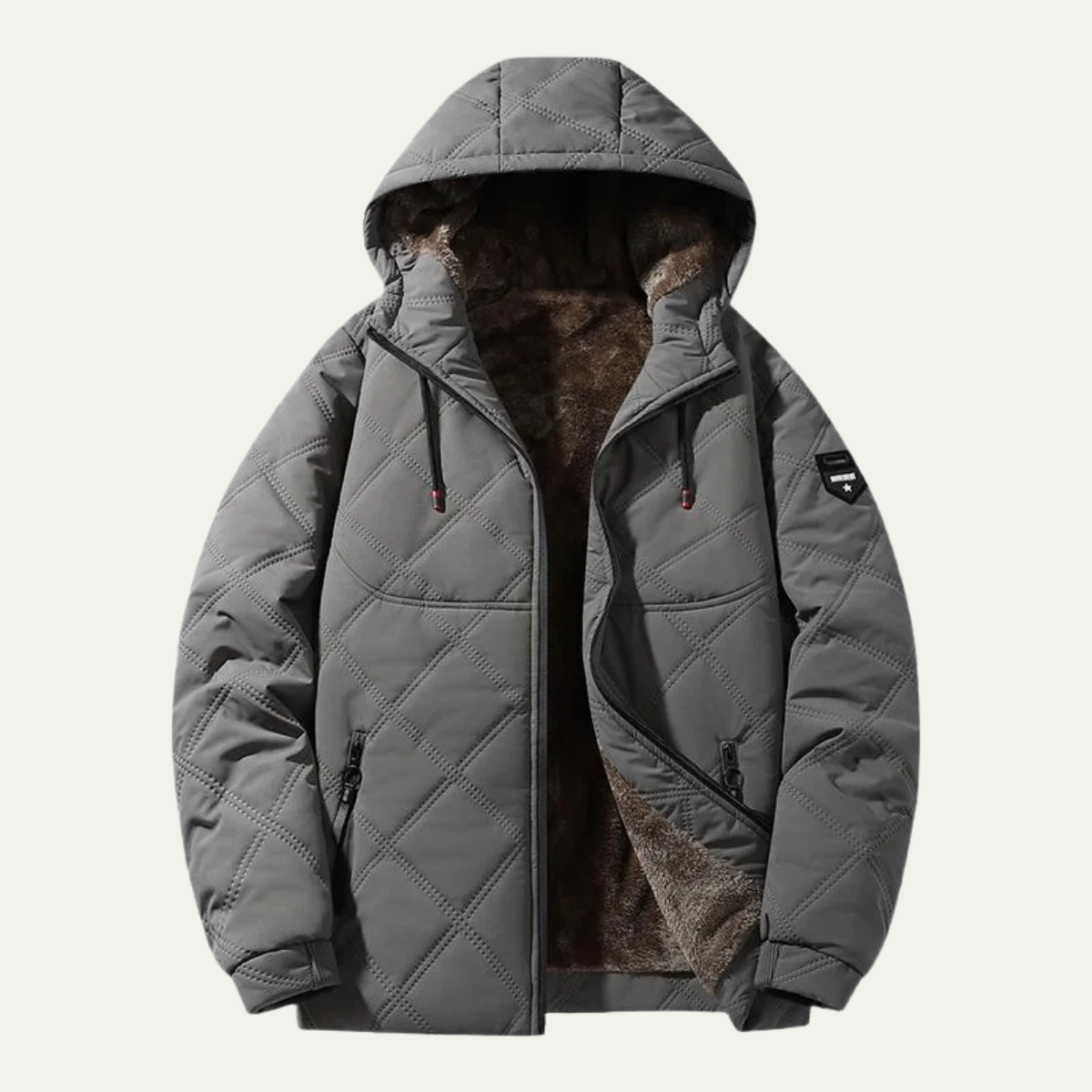 The Coatbridge Men’s Winter Quilted Puffer Jacket with Fleece Lining