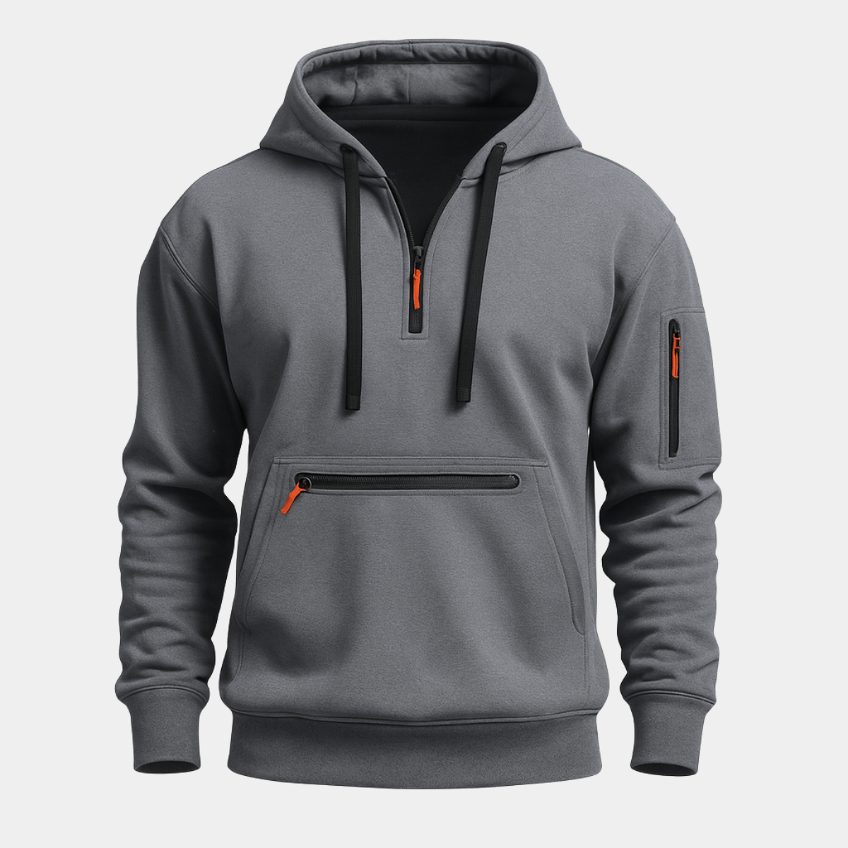 The Belluno Men’s Hooded Soft Lining Zip Jacket with Front Pocket