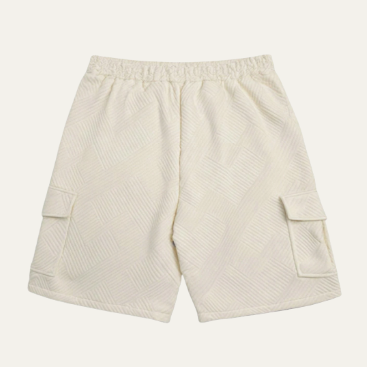 The Balmain Men’s Textured Casual Shorts Elastic Waist Drawstring Summer Shorts