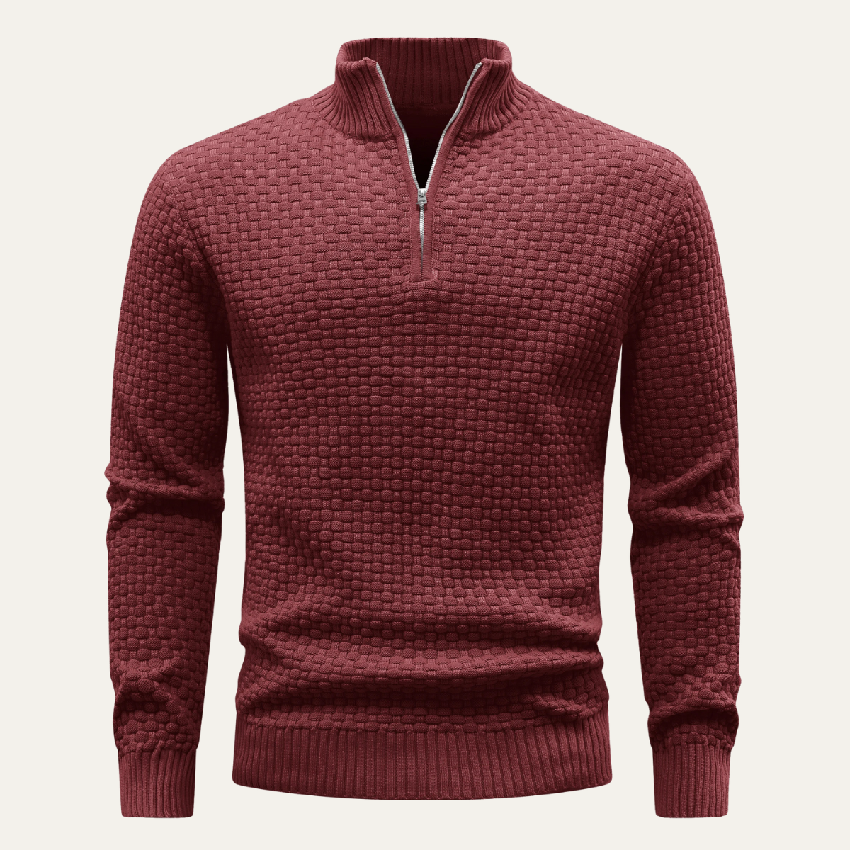 The Ibiza Trendy Luxury Winter Warm Half Zip Knitted Sweater