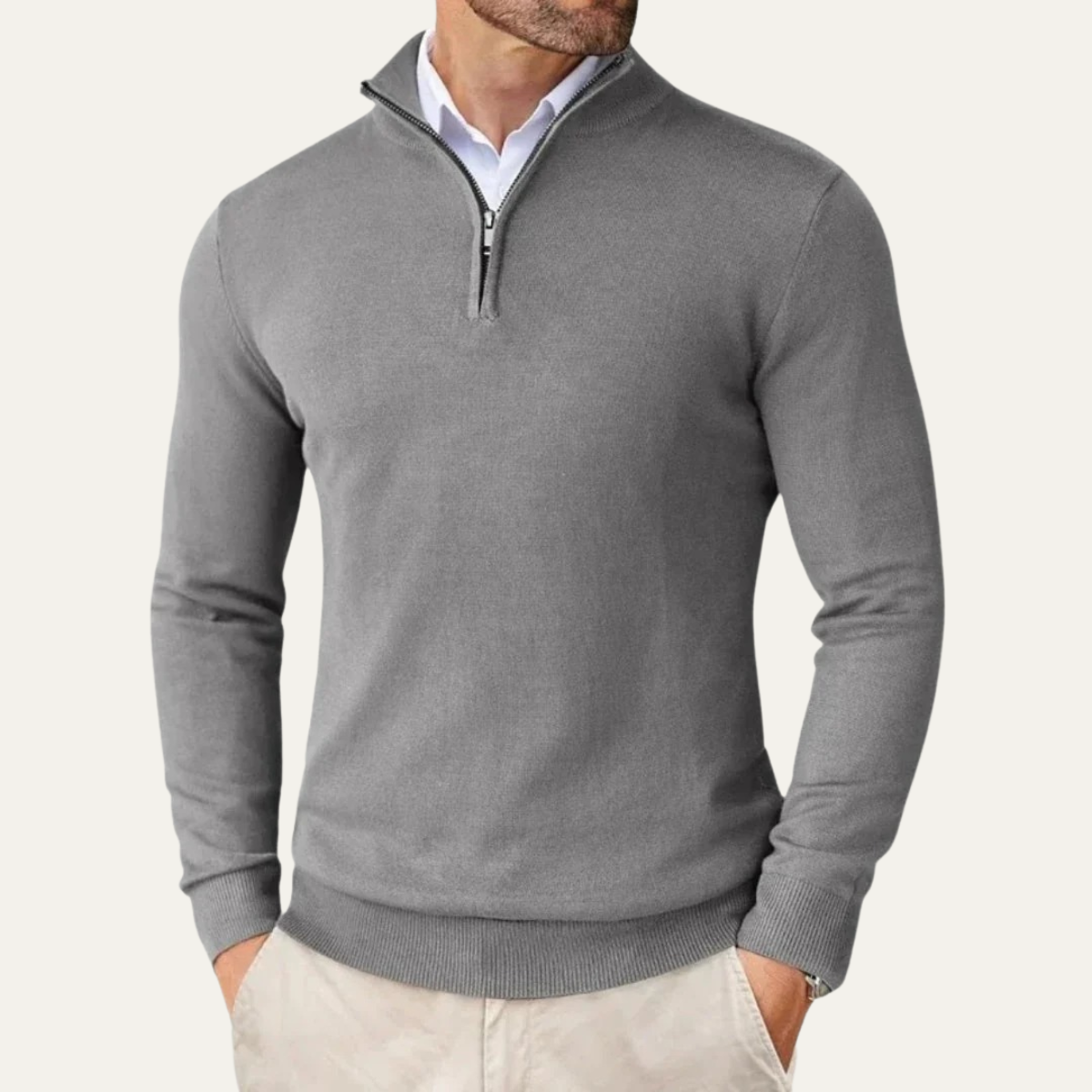 The Ballymoney Men's Half Zip Knit Casual Sweater