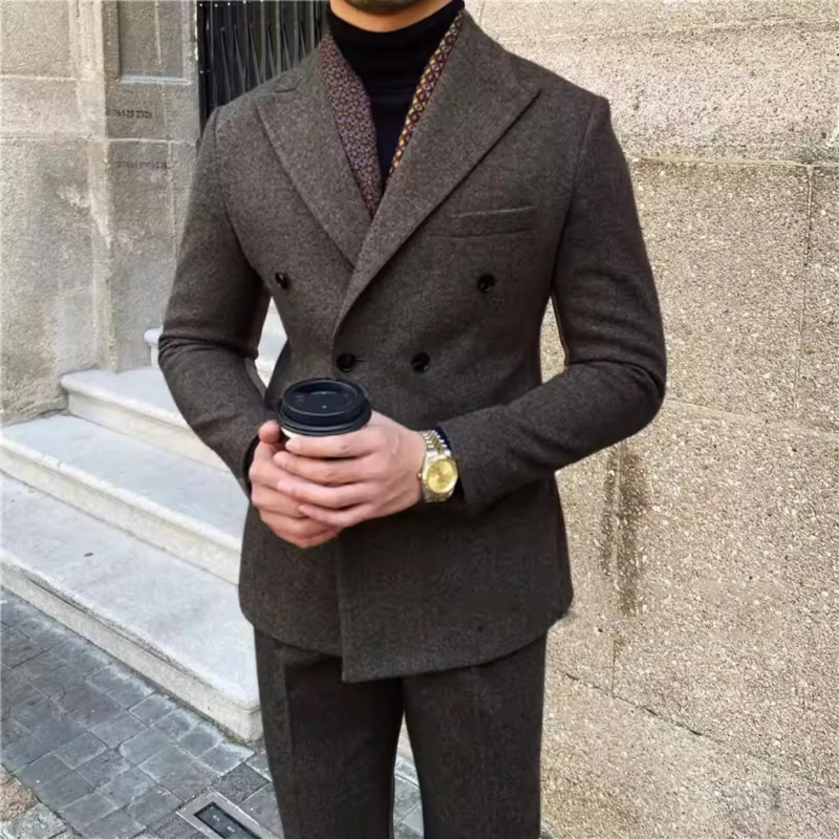 The Sulmona Men’s 2 Piece Vintage Business Formal Set – Blazers & Pants