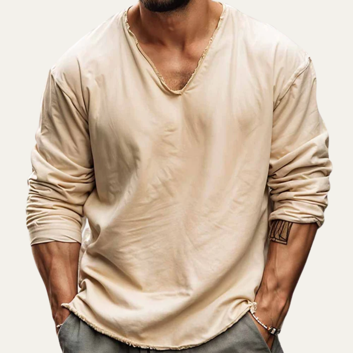 The Fairmont Men’s Lightweight Vintage V Neck Summer Tee