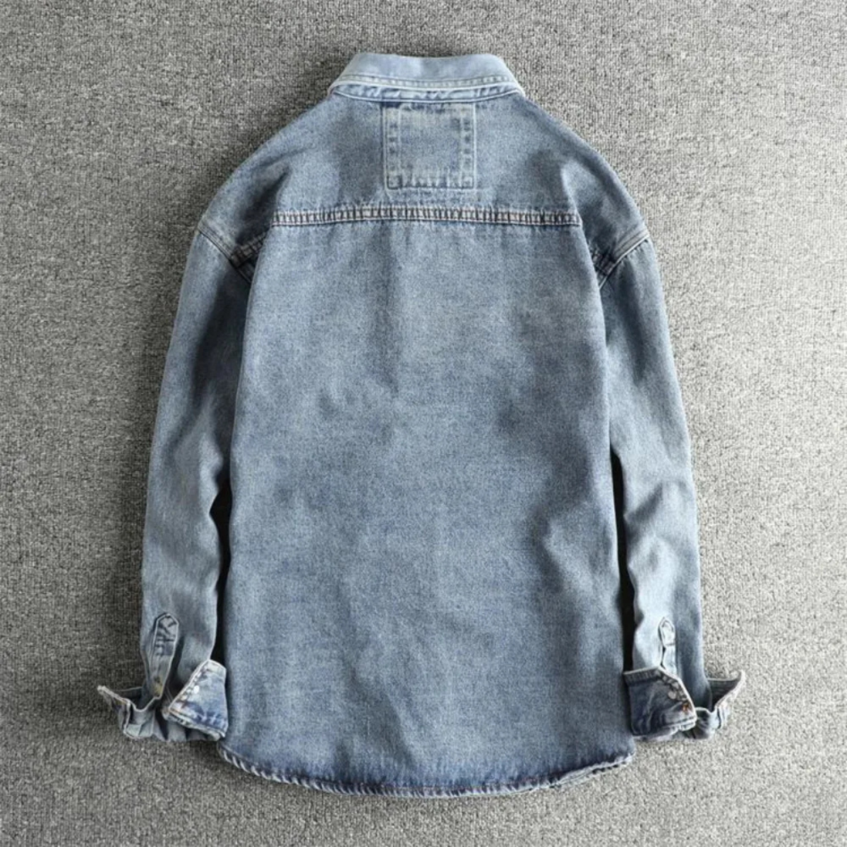The Brescia Men’s Washed Retro Denim Shirt Jacket