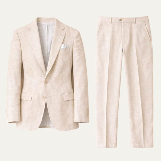 The Briarfield Men’s Lightweight Casual Linen Two Piece Suit