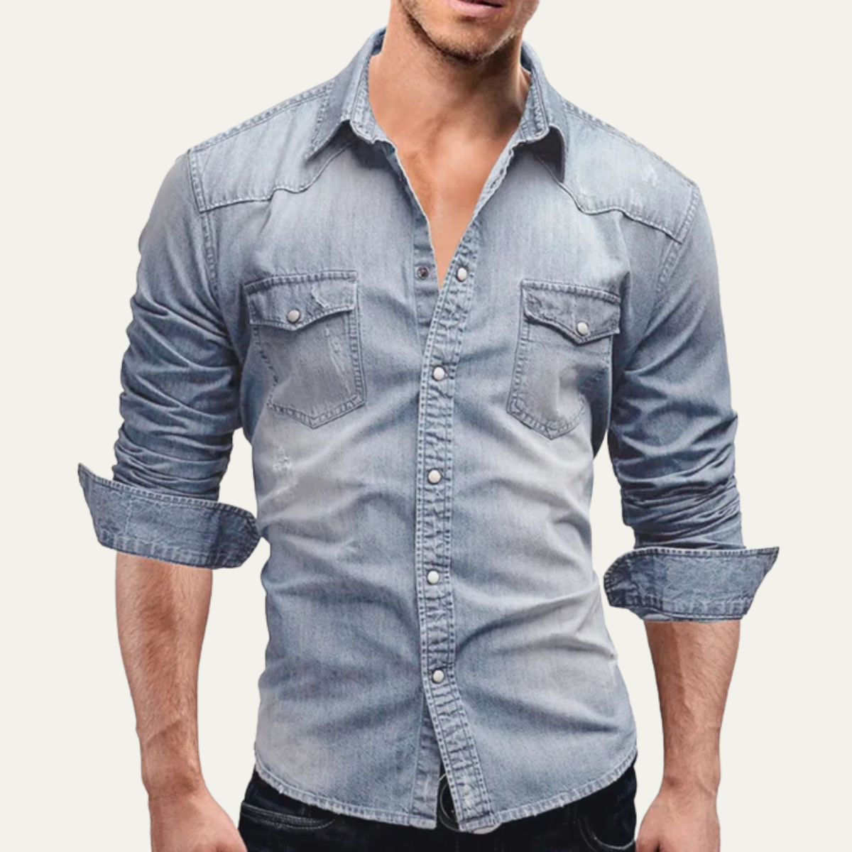 The Waterford Men’s Denim Button Down Shirt