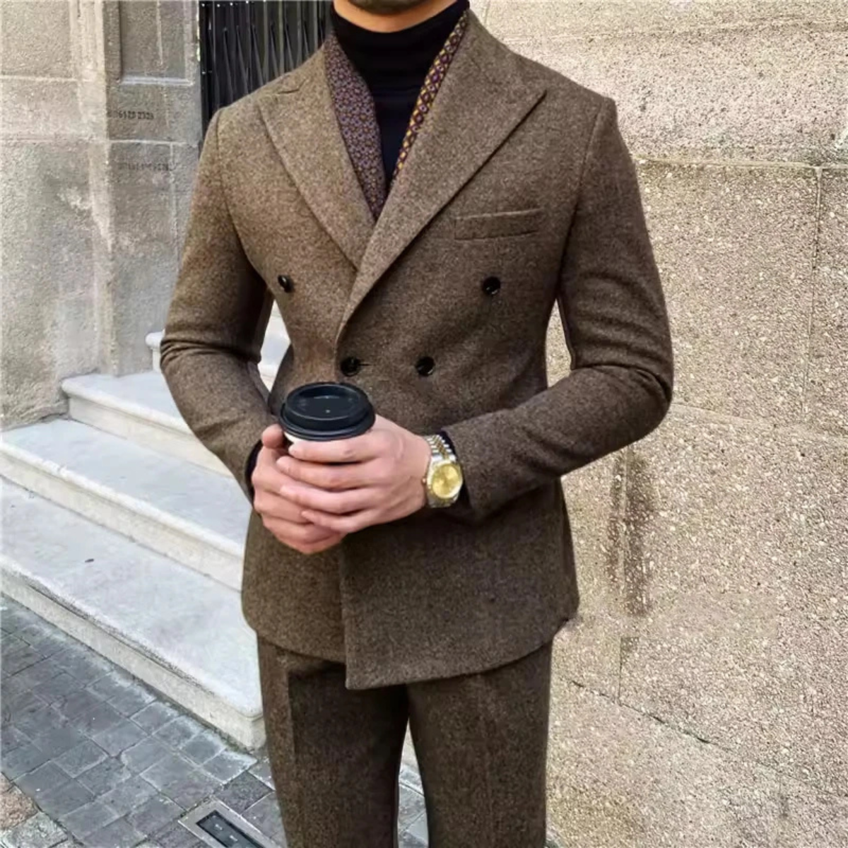 The Sulmona Men’s 2 Piece Vintage Business Formal Set – Blazers & Pants