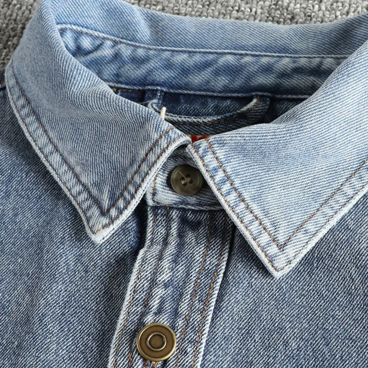 The Brescia Men’s Washed Retro Denim Shirt Jacket