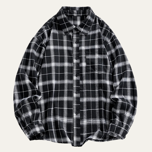 The Glenhurst Men’s Loose Fit Casual Retro Plaid Shirt
