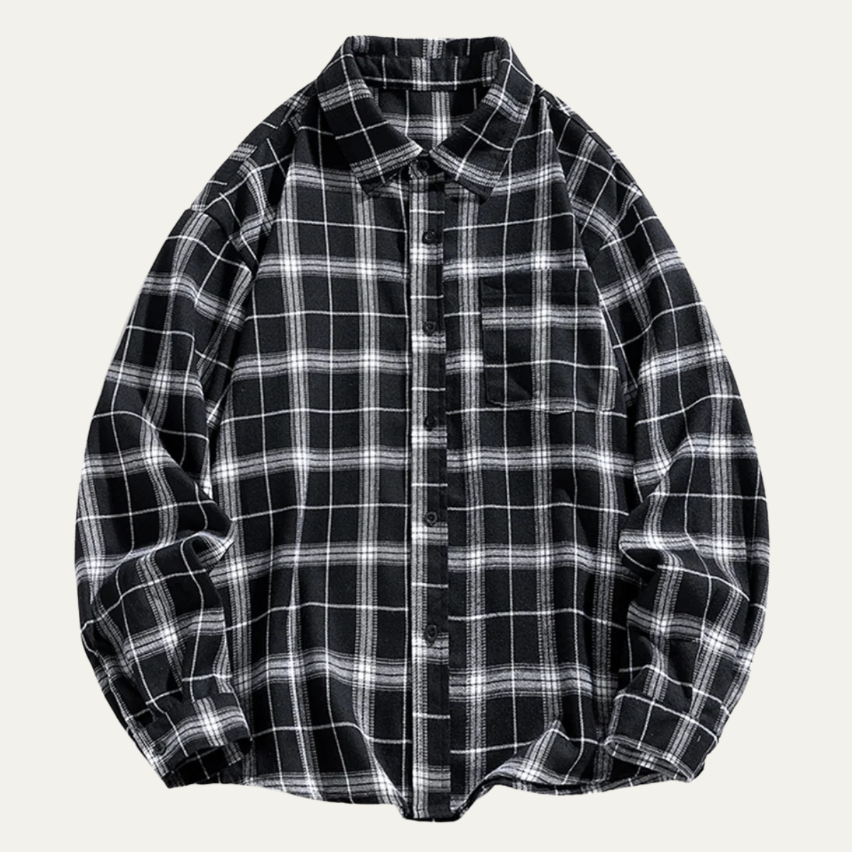 The Glenhurst Men’s Loose Fit Casual Retro Plaid Shirt