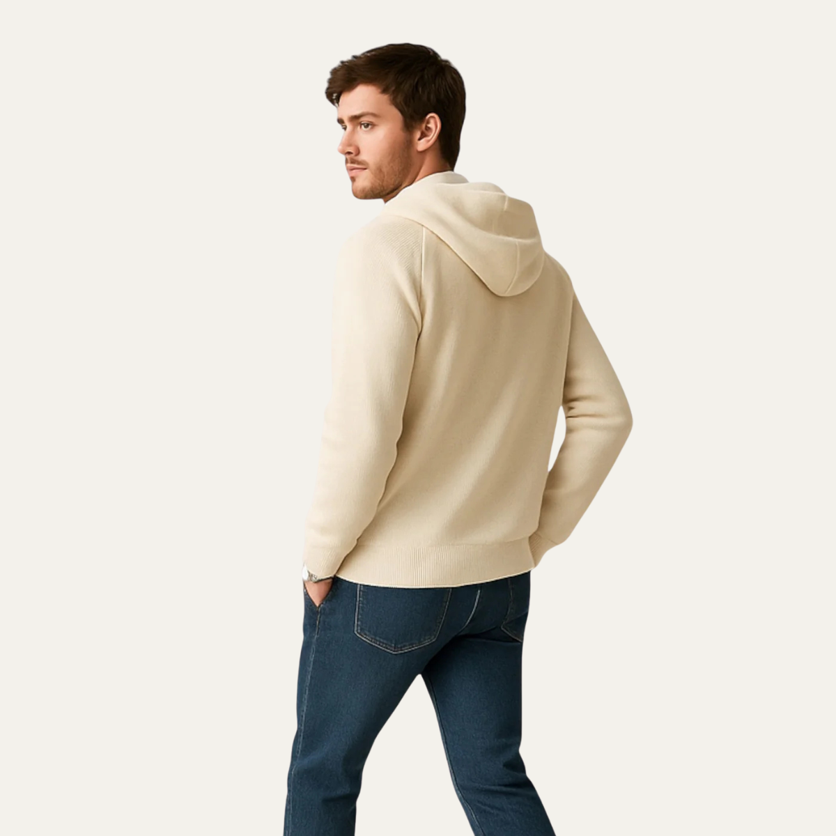The Riva Garda Men’s Soft Luxury Merino Wool Zipped Sweater