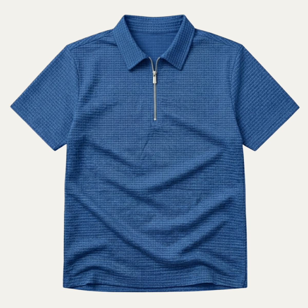 The Ravenswood Men’s Waffle Knit Half Zip Polo Shirt