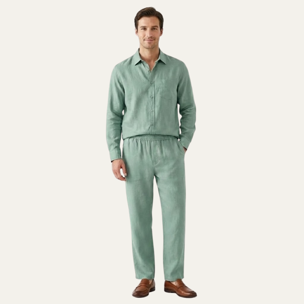 The Canterbury Men’s Oversized Linen Set – Shirt & Pants